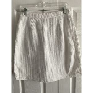 Elaine Benedict Women's Vintage 8 White Waffleknit Golf Tennis Skort Knee Length